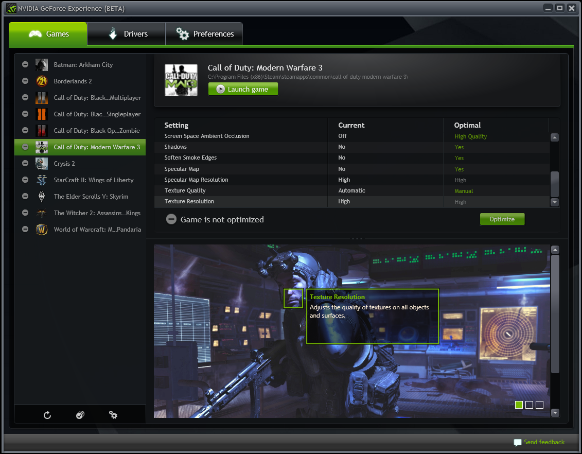 GeForce Experience أداة Nvidia الخاصة بجمهور اللاعبين