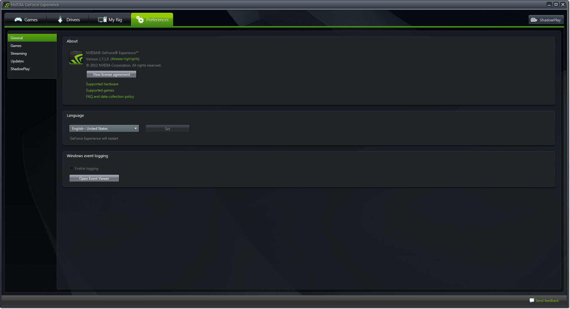 GeForce Experience أداة Nvidia الخاصة بجمهور اللاعبين