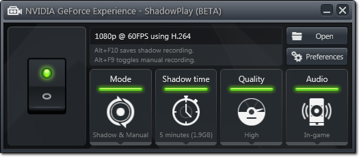 GeForce Experience أداة Nvidia الخاصة بجمهور اللاعبين