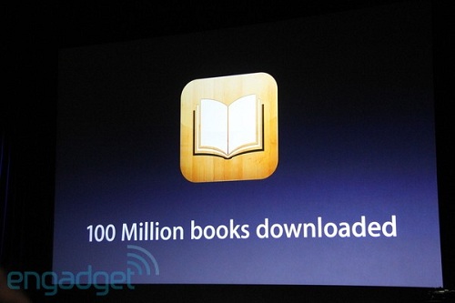 100 مليون كتاب قد تم تحميله من قبل متجر أبل للكتب الإلكترونية