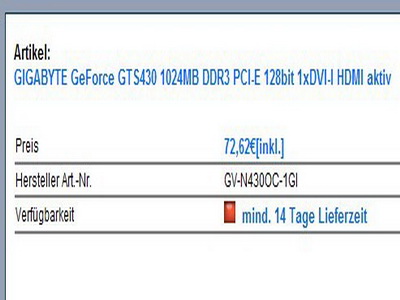 GT430 Nvidia
