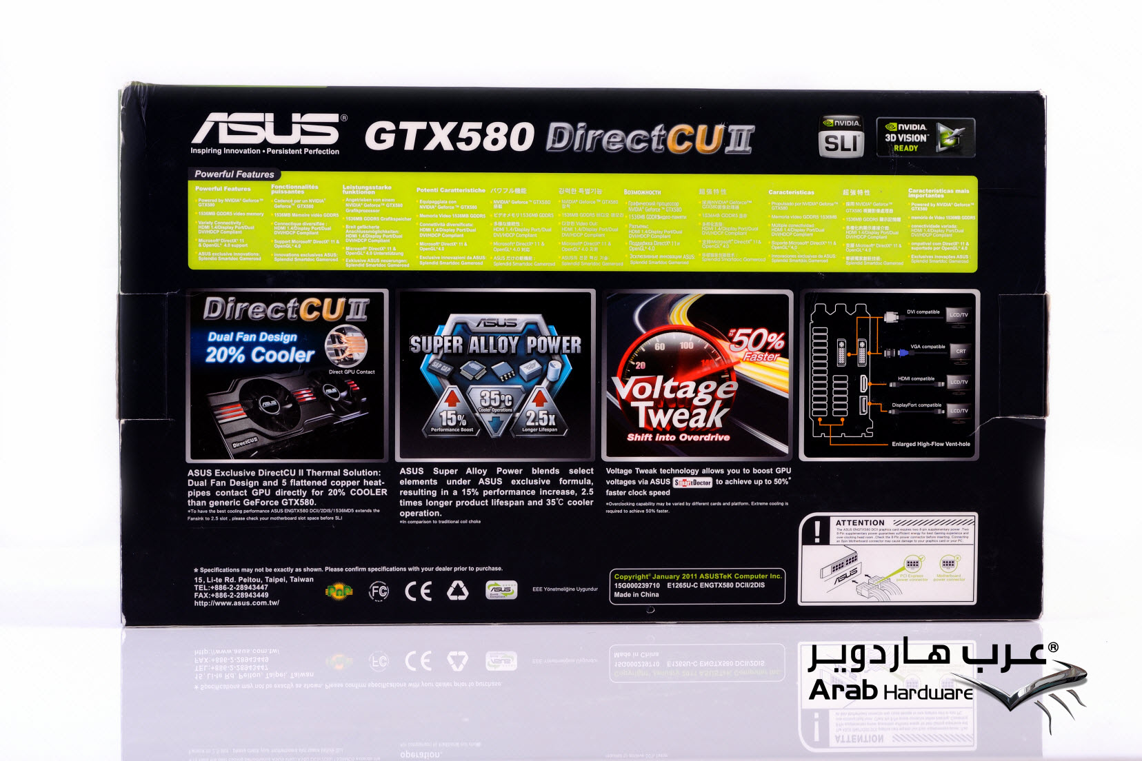 ASUS GTX580 Direct CU II Review - Arabhardware.net