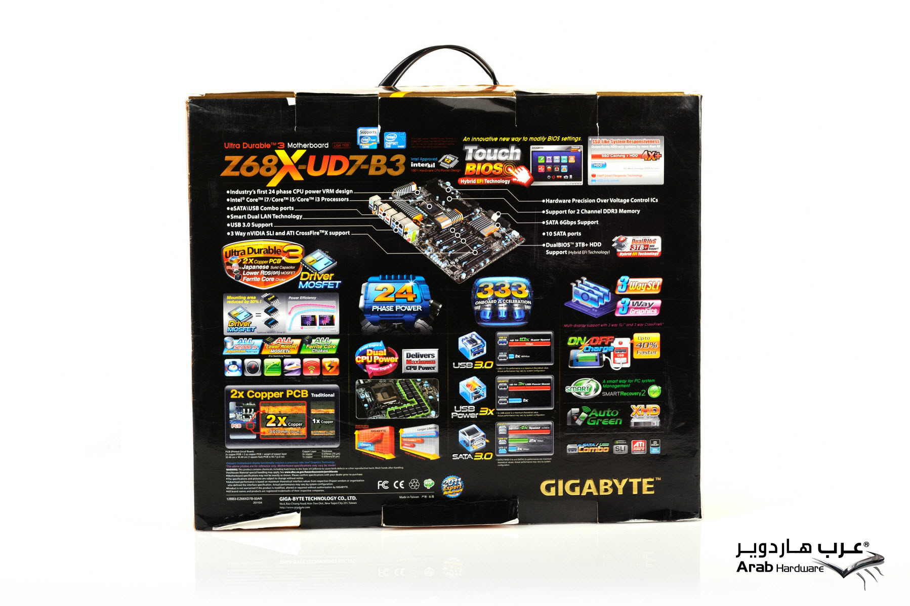 Gigabyte GA-Z68X-UD7 B3 Review-Arabhardware.net