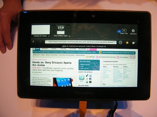 MWC 2011: كشفت شركة BlackBerry تبني تطبيقات أندرويد للعمل على الجهاز اللوحي PlayBook