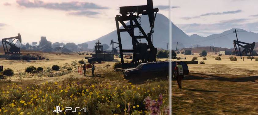 مقارنة لعبة GTA V على جهازى PS3 & PS4 