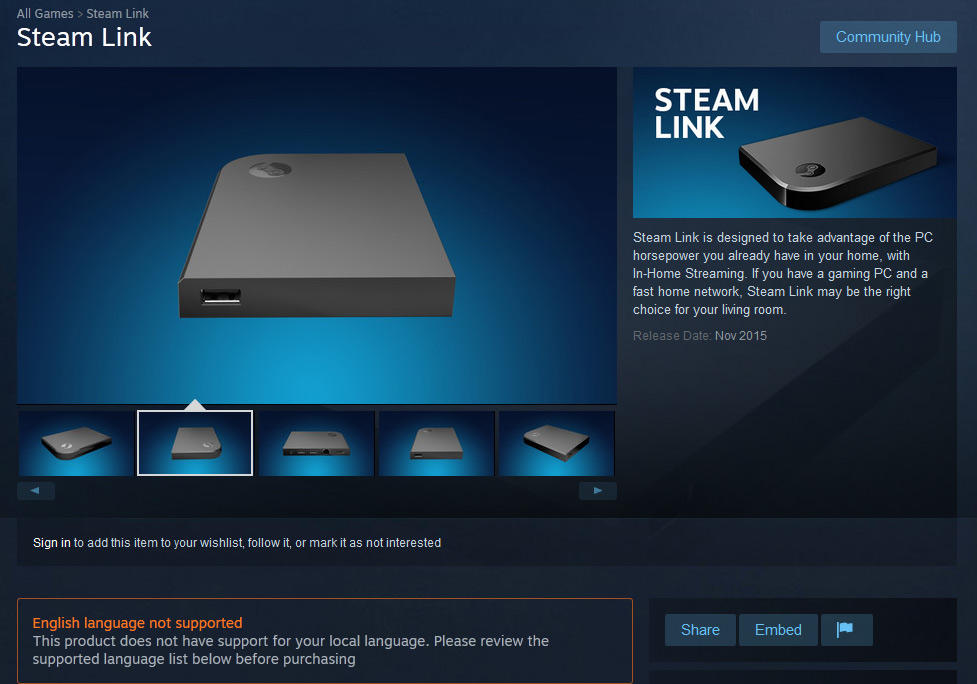 Valve STEAM LINK