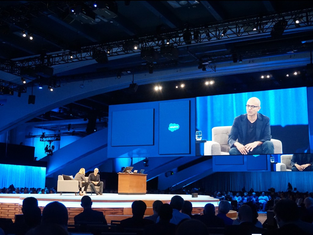 satya nadella speaks at dreamforce about cortana