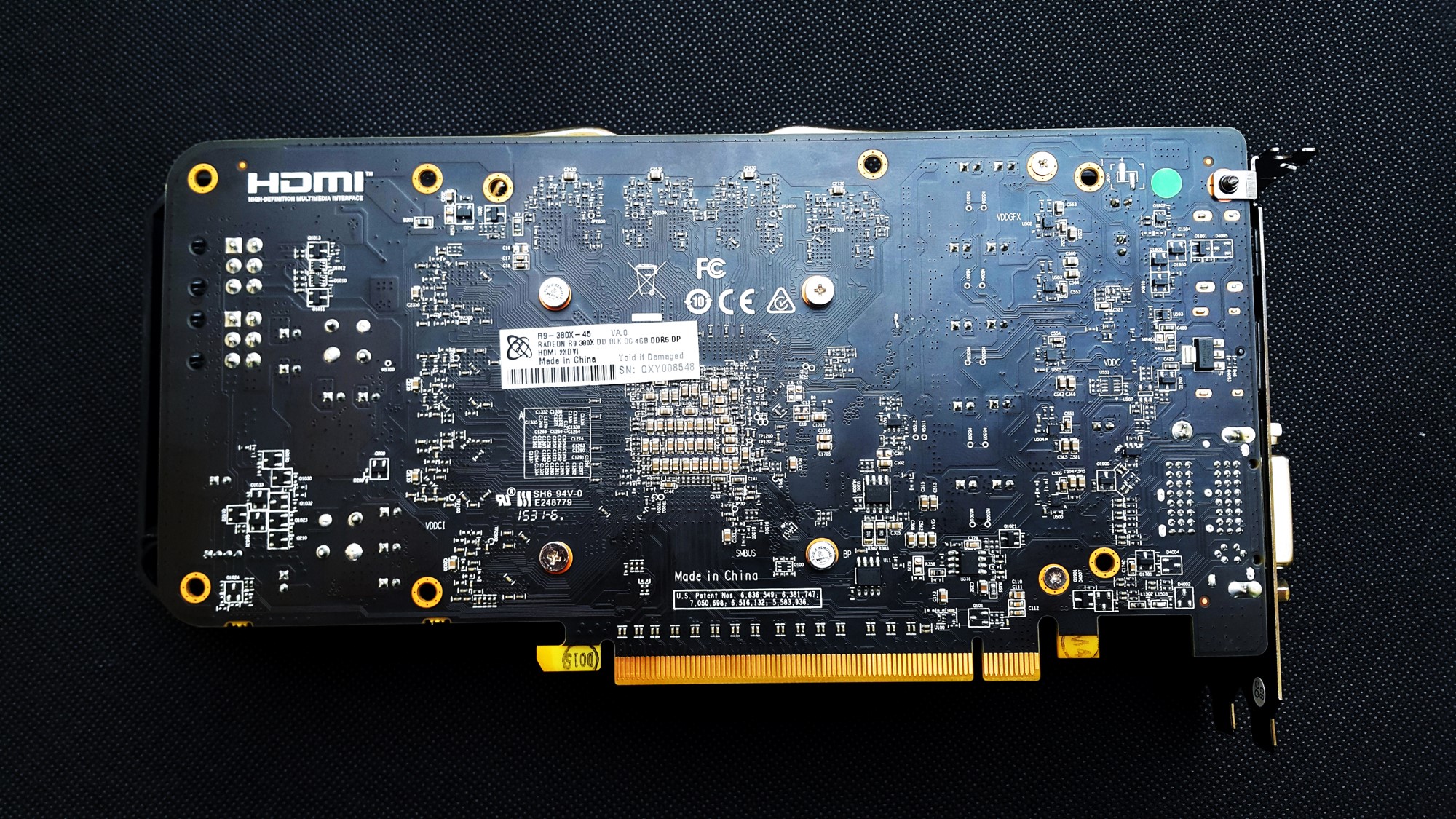 XFX Double Dissipation R9 380X Back