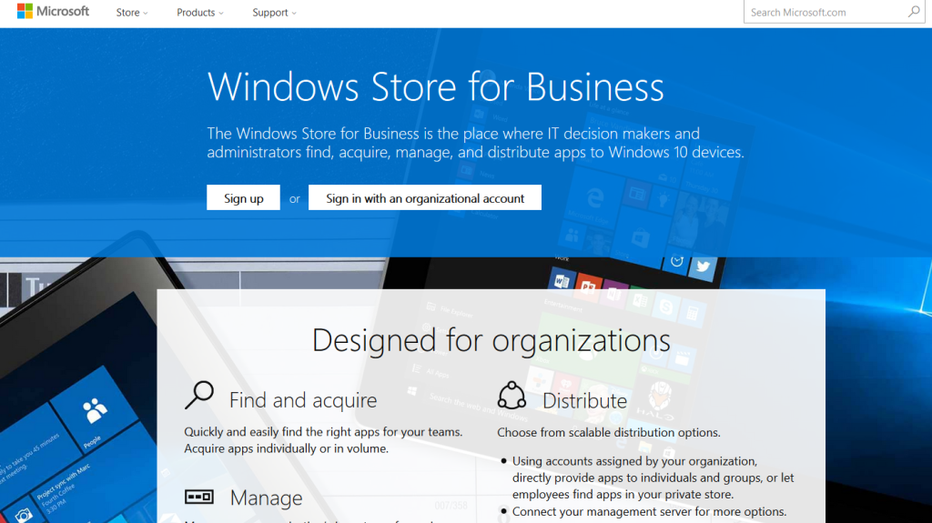 windows store for business
