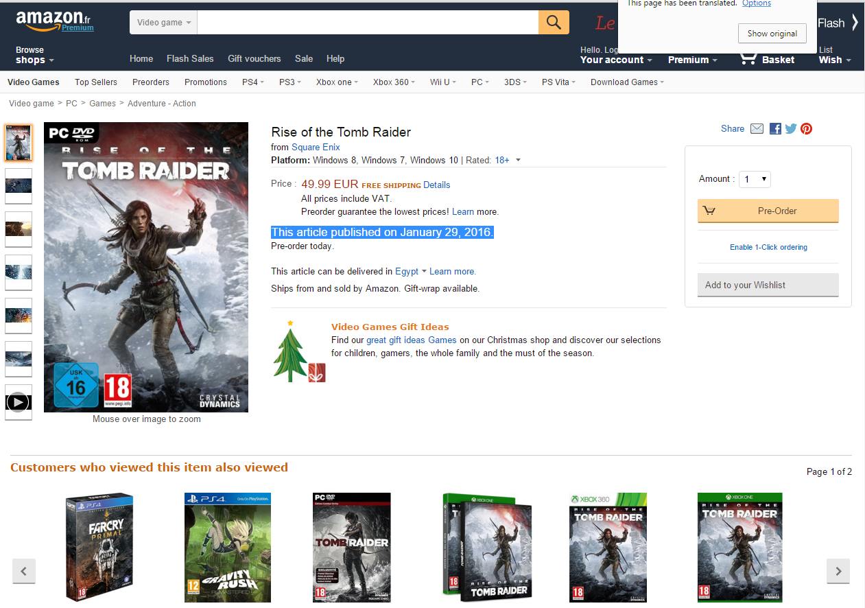 إشاعة لعبة Rise of the Tomb Raider قادمة على PC يناير المقبل 