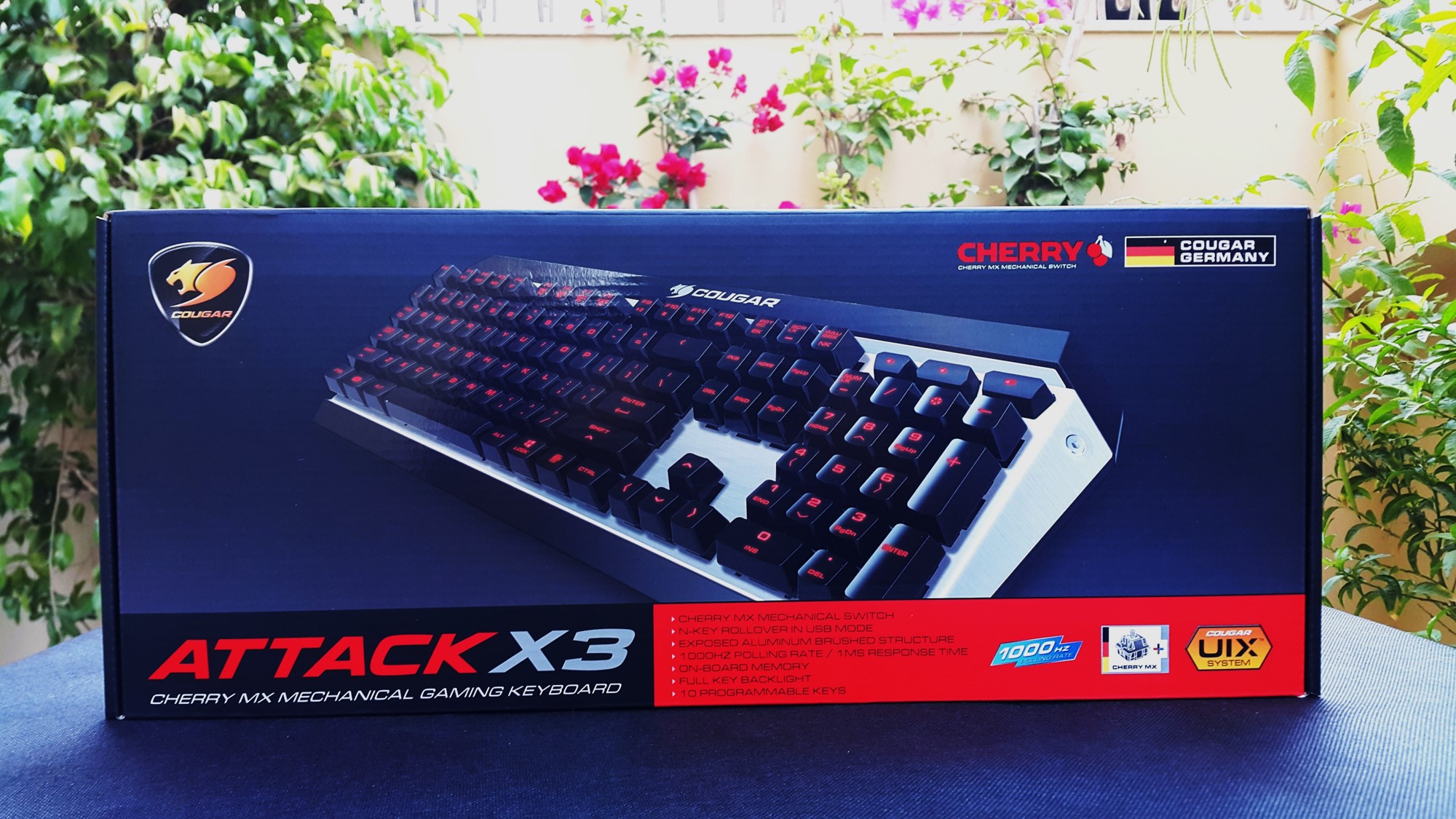 1- Cougar Attack X3 Mechanical Keyboard Box Front