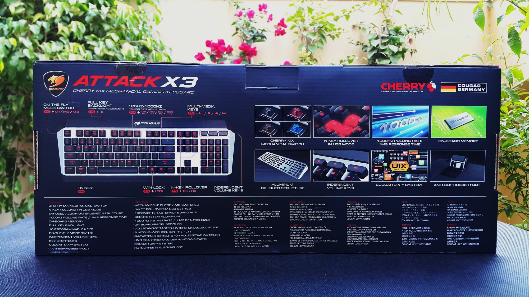 2- Cougar Attack X3 Mechanical Keyboard Box Back