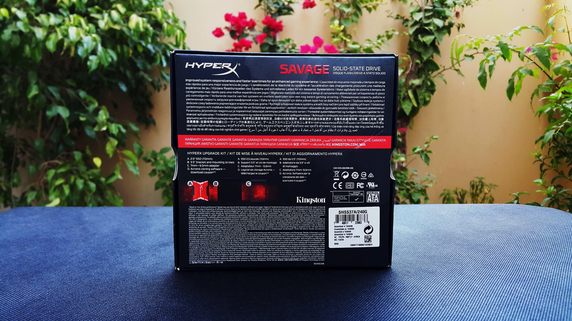 Kingston Hyper X Savage SSD 240GB Box Back Kingston Hyper X Savage SSD 240GB Box Back