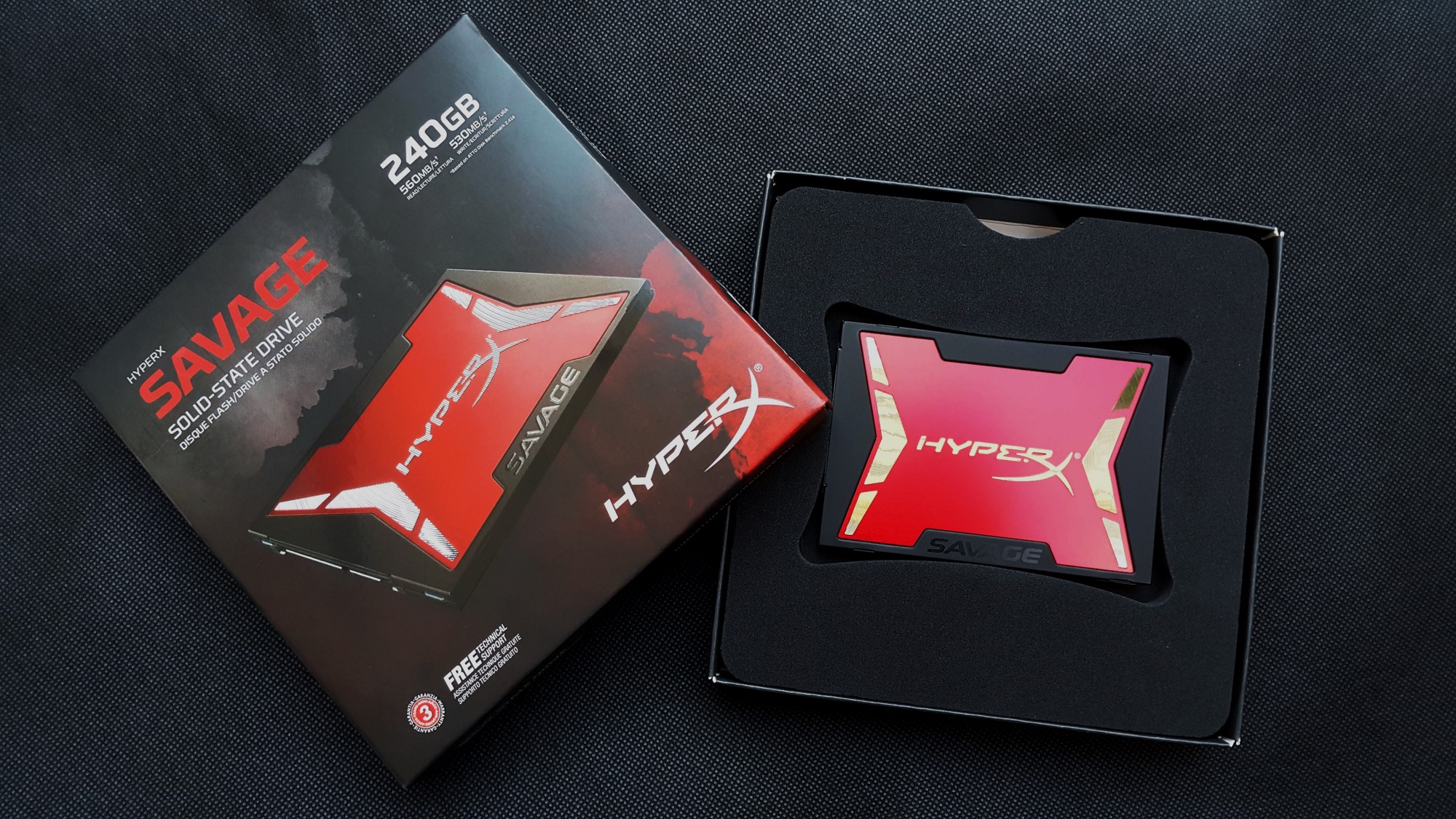 Kingston Hyper X Savage SSD 240GB Box open Kingston Hyper X Savage SSD 240GB Box open