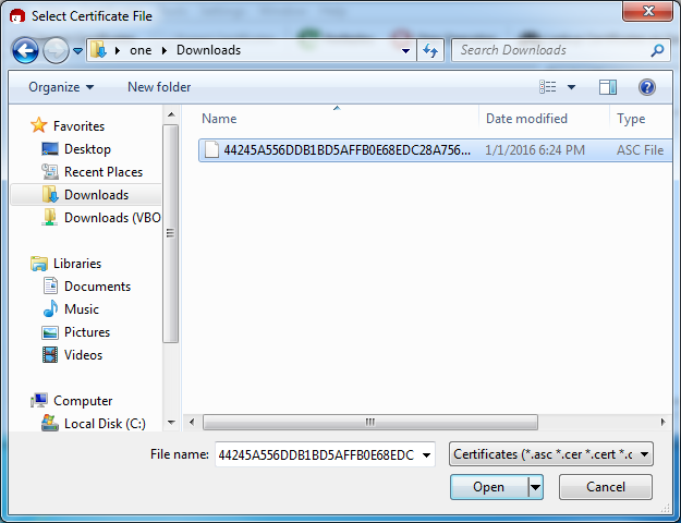 Kleopatra - Key import