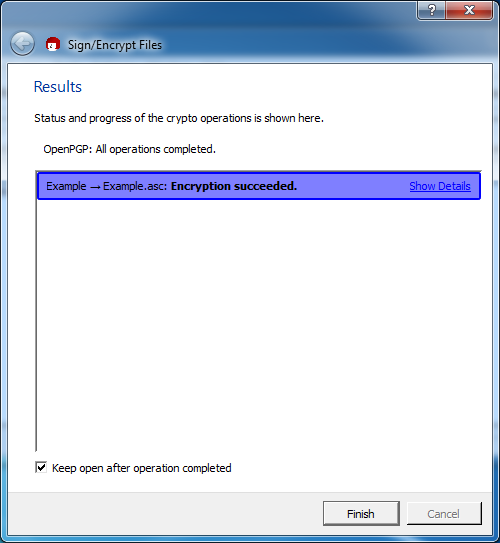 Kleopatra - encrypt