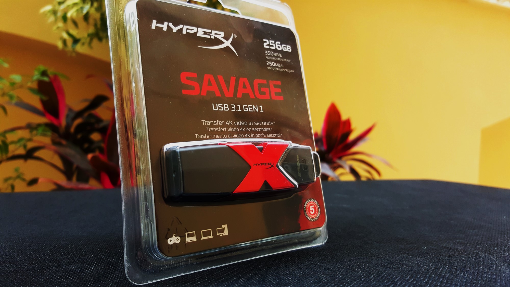2-Kingston HyperX Savage USB 3.1 Gen 1 Box side