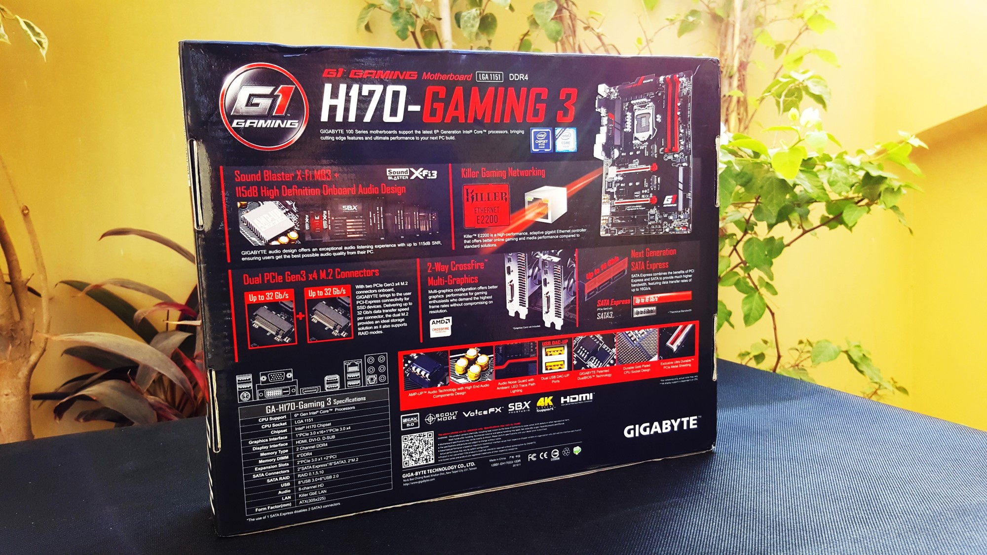 5-Gigabyte H170-Gaming 3 Box Back