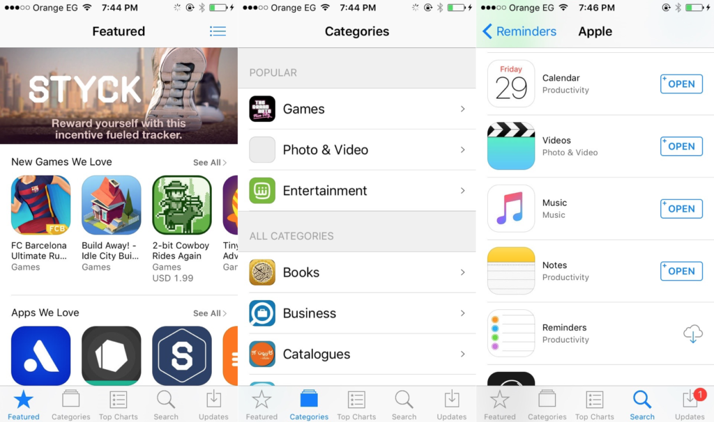 iOS 10 Appstore