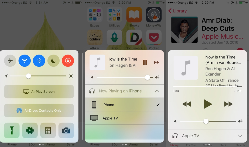 iOS 10 Control Center