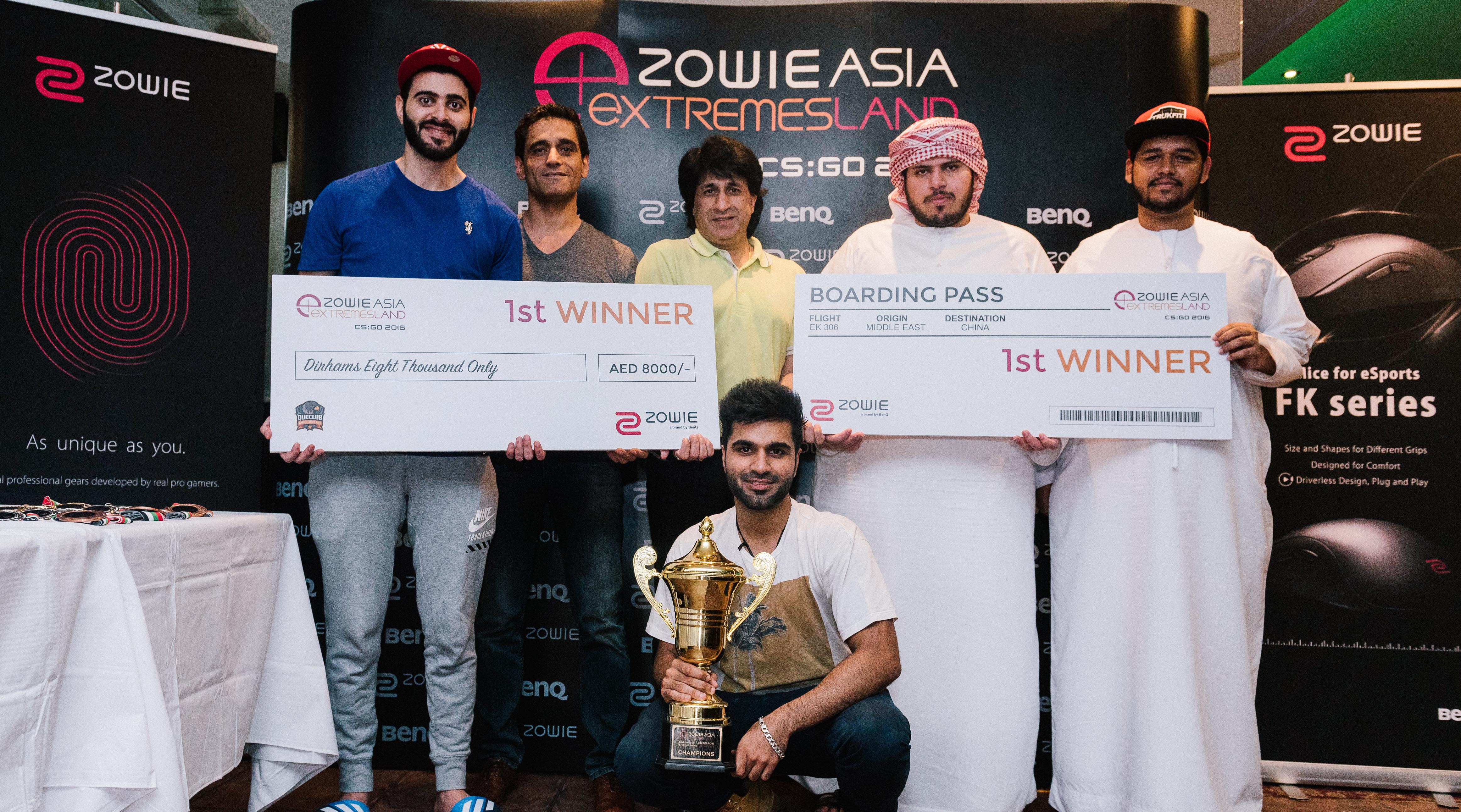 Team Risky won the first place at the Middle East Qualifiers of the eXTREMESLAND ZOWIE Asia CS GO 2016