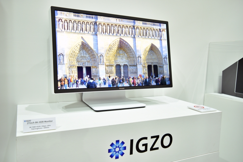 شاشة Sharp IGZO بدقة 8k