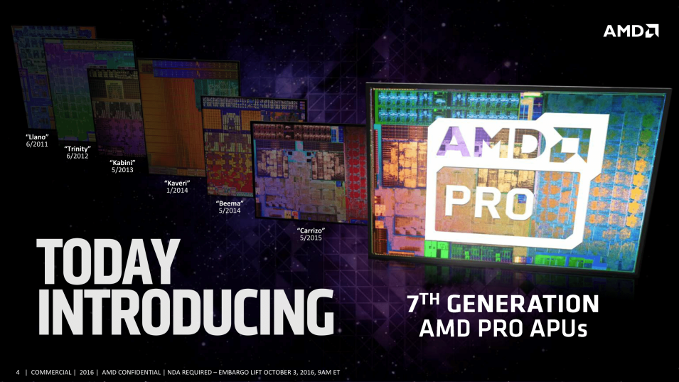 معالجات الجيل السابع AMD Bristol Ridge Pro APU
