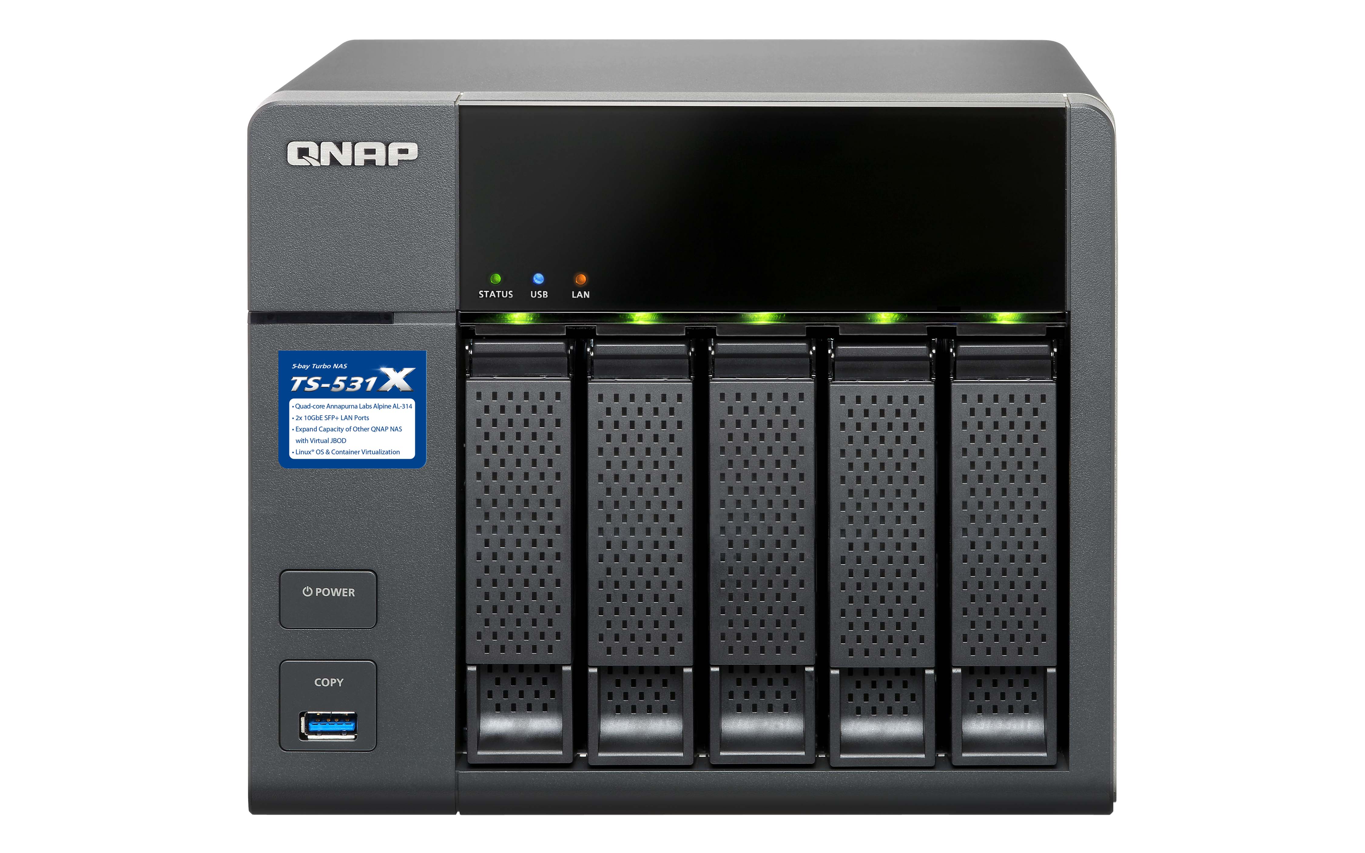 وحدة QNAP TS-531X لفئة الأعمال