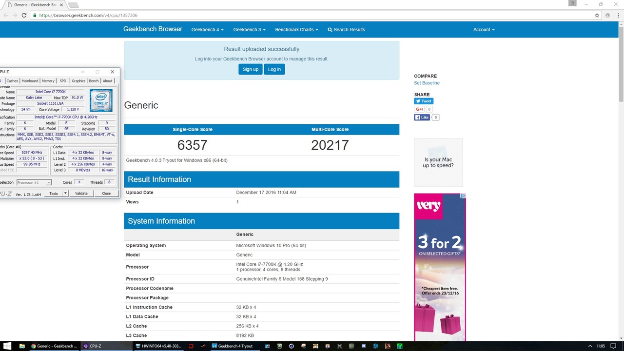 المعالج إنتل i7 7700K 