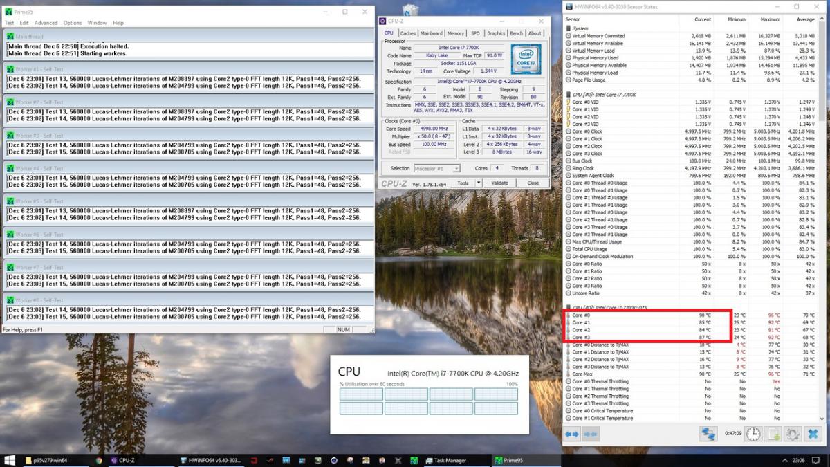 قبل إزالة غطاء معالج إنتل Core i7 7700K