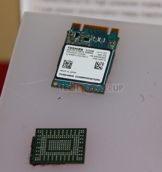 أصغر أقراص تخزين Toshiba M.2 NVMe SSD بسعة 512GB