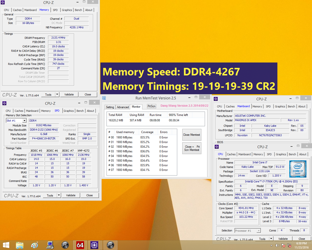إطلاق ذواكر G.Skill Trident Z لمنصة Kaby Lake  الجديدة من Intel.