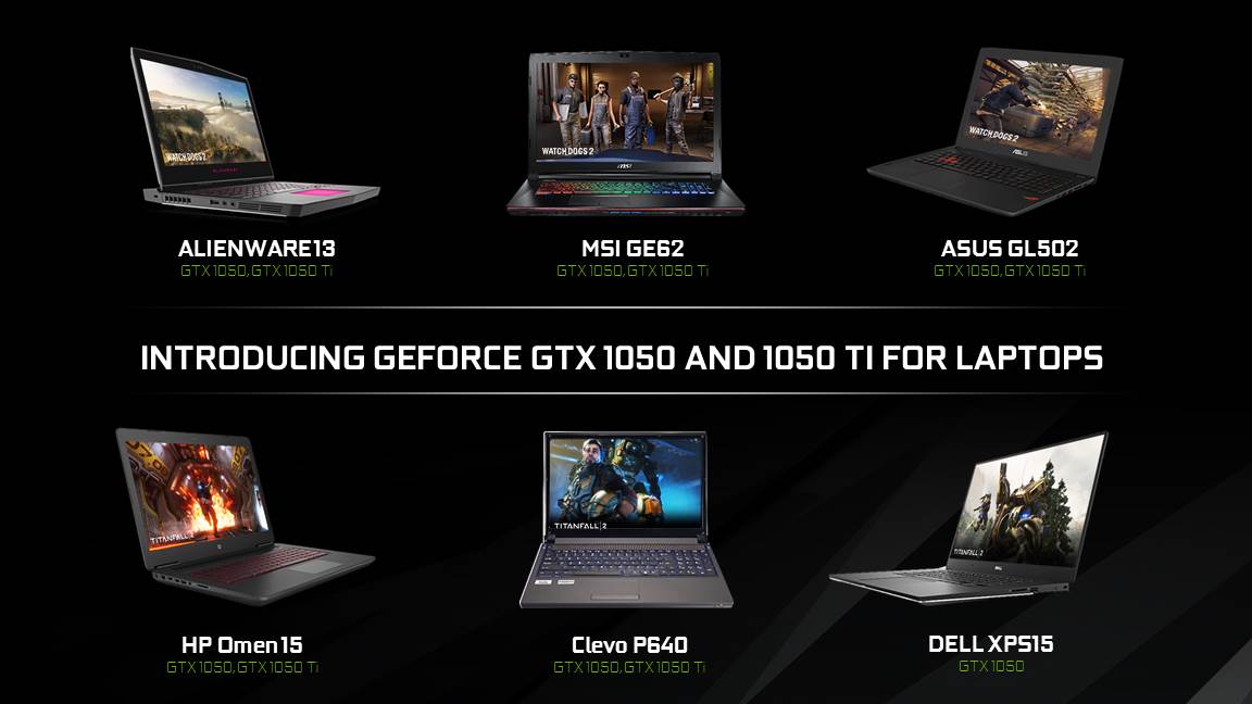 رسمياً انفيديا تعلن عن بطاقات GTX 1050Ti/1050 للأجهزة المحمولة