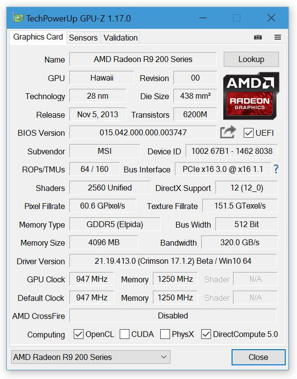 إصدار برنامج GPU-Z الجديد 1.17.0