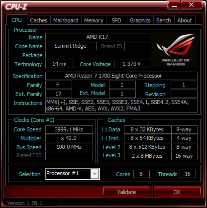 AMD RYZEN 7 R7 1800X R7 1700X R7 1700