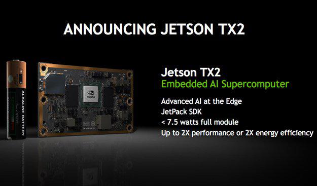 انفيديا تعلن عن منصة Jetson TX2 لحوسبة الذكاء الاصطناعي