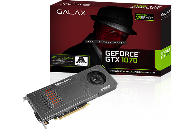 بطاقة GALAX GTX 1070 KATANA بتصميم Single Slot تحقق نتائج مثيرة
