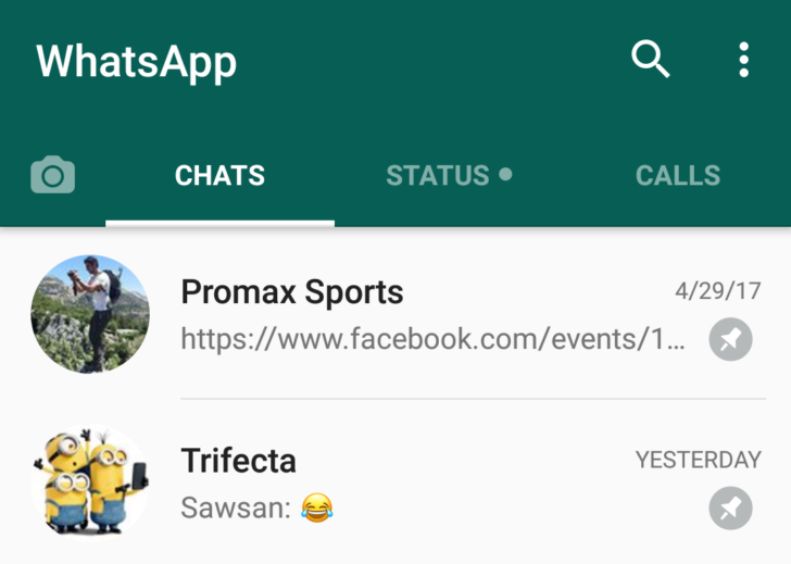 تحديث جديد لتطبيق WhatsApp يسمح لك بتثبيت المحادثات