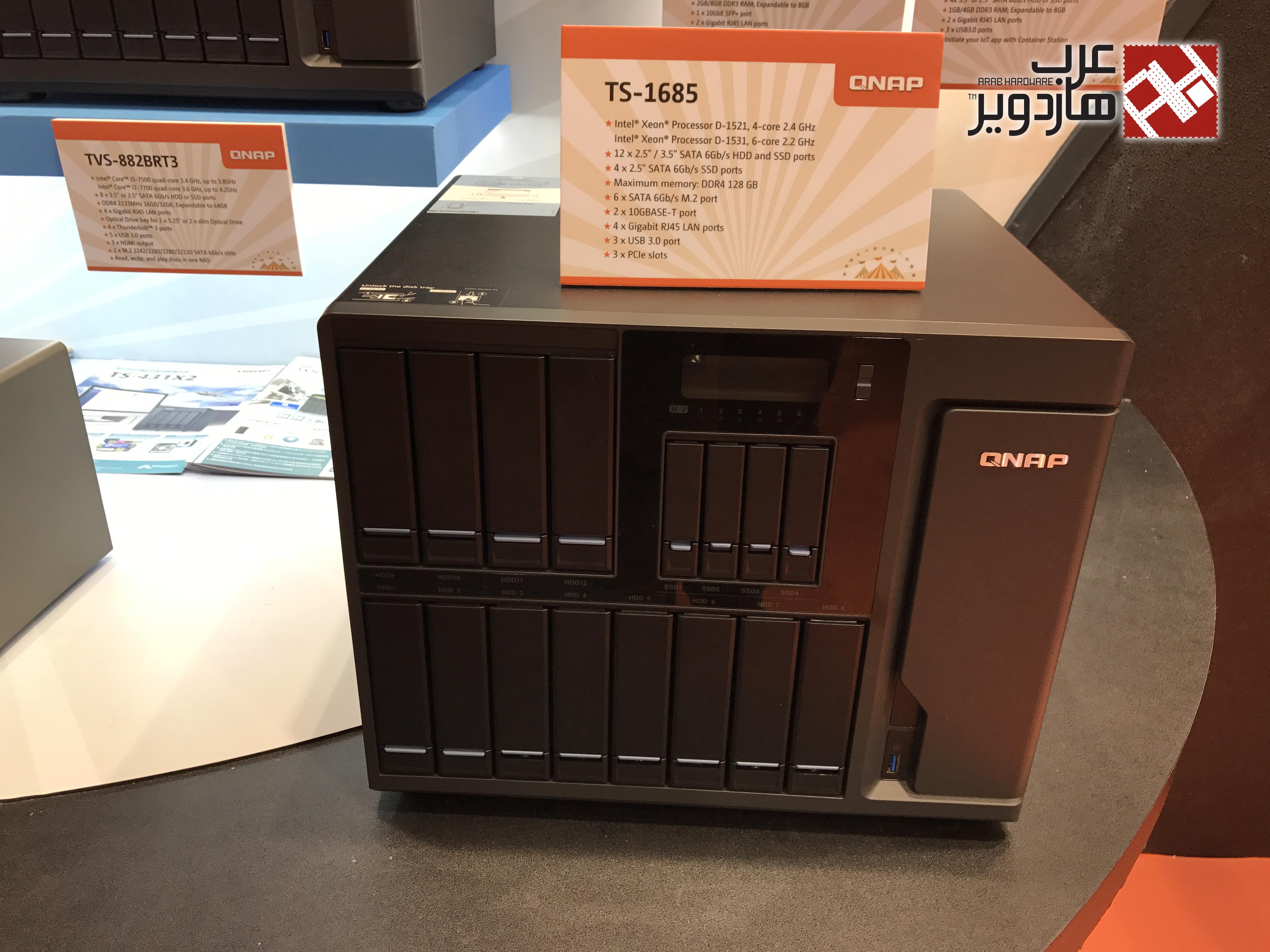 زيارتنا لجناح QNAP ورؤيتنا لأول وحدات NAS بالعالم بمعالجات AMD RYZEN!