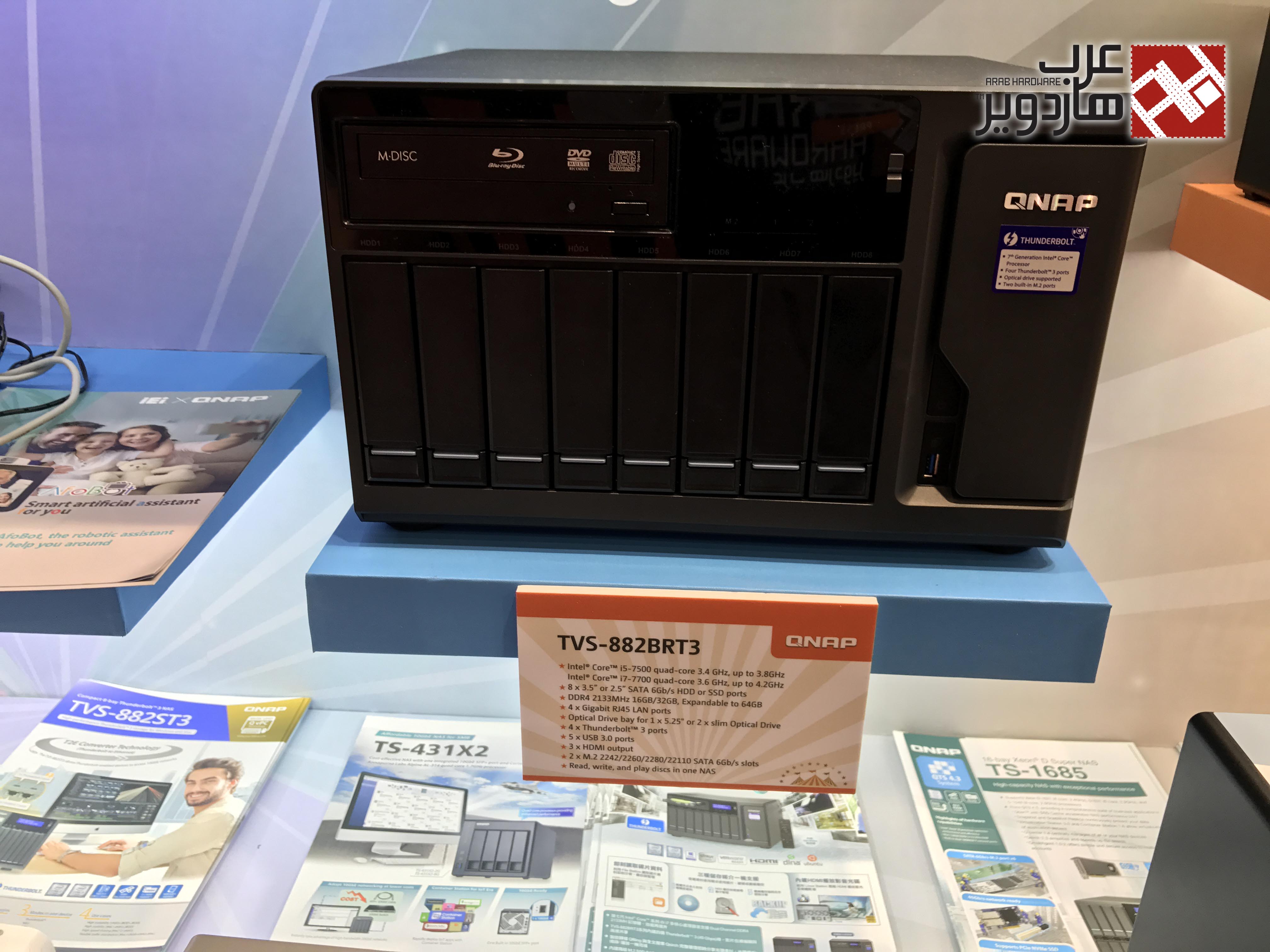 زيارتنا لجناح QNAP ورؤيتنا لأول وحدات NAS بالعالم بمعالجات AMD RYZEN!
