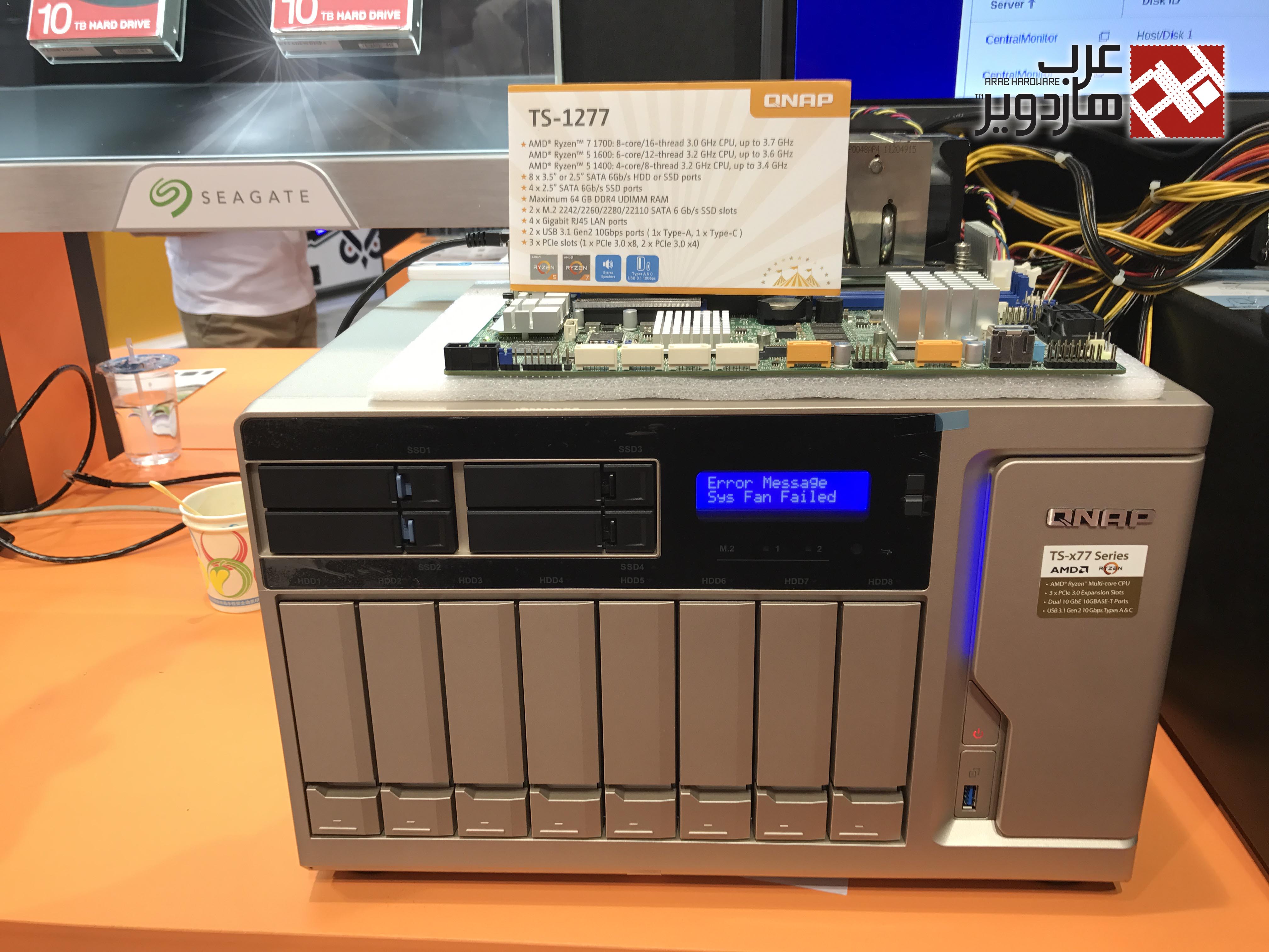 زيارتنا لجناح QNAP ورؤيتنا لأول وحدات NAS بالعالم بمعالجات AMD RYZEN!