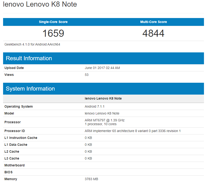 Lenovo K8 Note