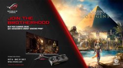 احصل على لعبة Assassin’s Creed Origins مجاناً عند شراء بطاقات أو شاشات ASUS ROG