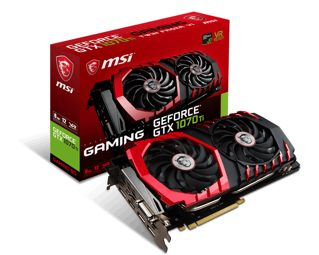 تجميعه للألعاب ومكوني المحتوى من الجيل الثامن MSI GeForce GTX 1070 Ti Gaming