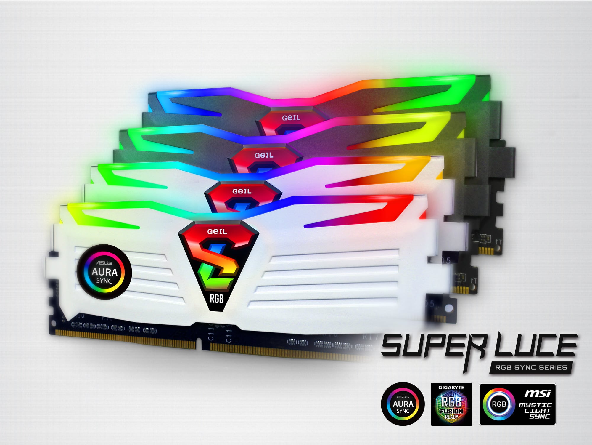 ذاكرة GeIL SuperLuce RGB تأتي باللونين الأبيض والأسود