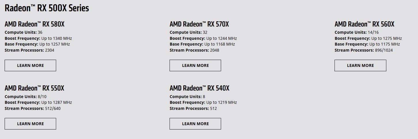 رسمياً AMD تطلق سلسلة بطاقات RX 500X معادة التسمية نحو شركات OEM