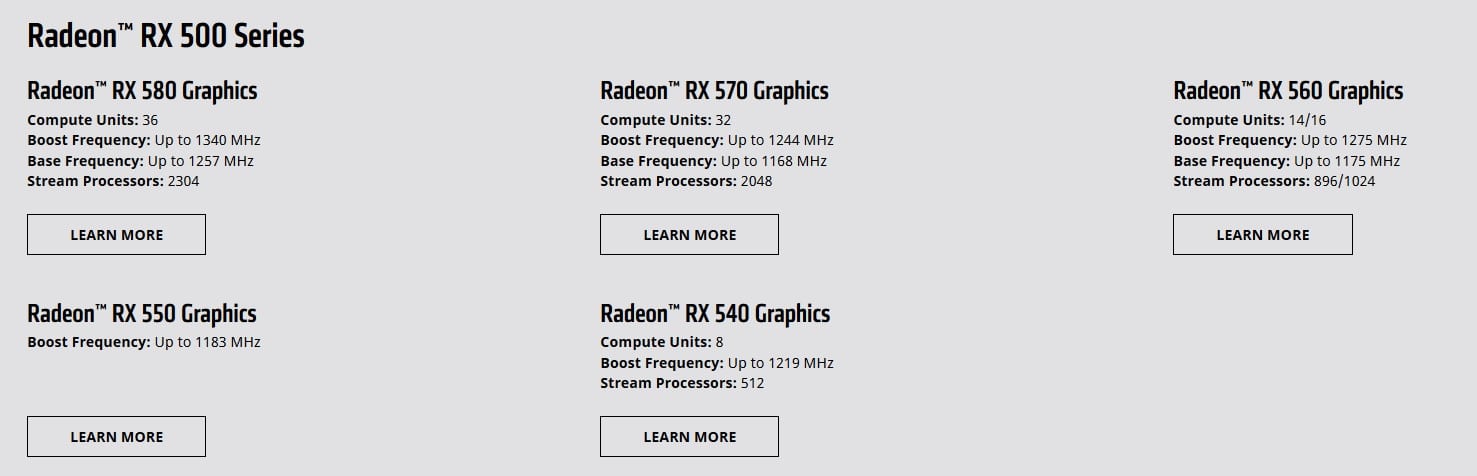 رسمياً AMD تطلق سلسلة بطاقات RX 500X معادة التسمية نحو شركات OEM