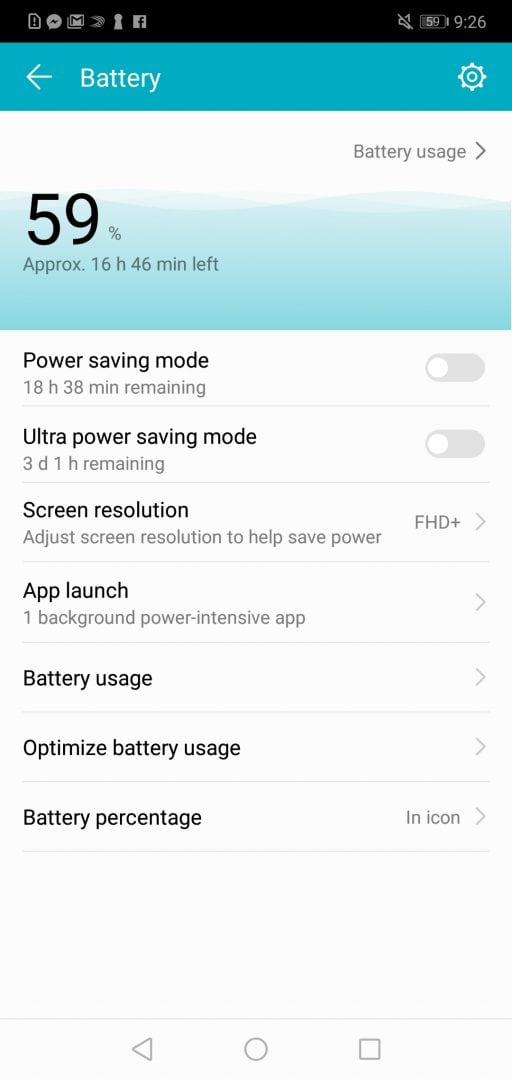 Honor 10 Battery Saving Modes 