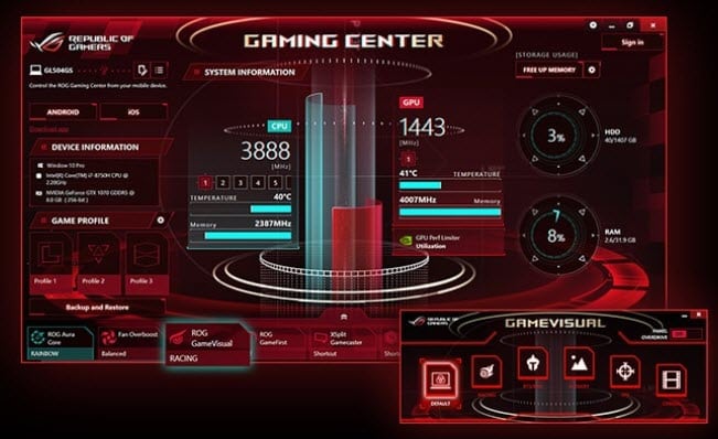 الجهاز المحمول ROG SCAR II اسرع شاشة العاب و تنظيف تلقائي من الاتربة