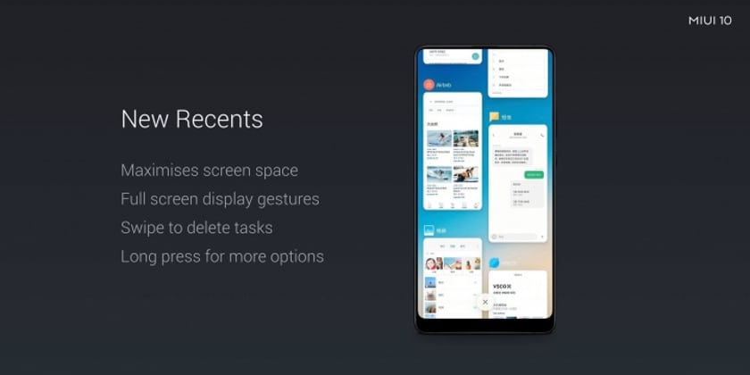 واجهة شاومي الجديدة ، واجهة MIUI 10
